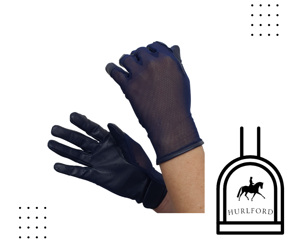 Hurlford Cool Mesh Gloves Childs Navy